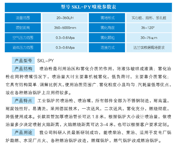 锅炉专用喷油枪