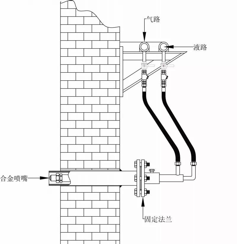 急冷降温喷枪安装图